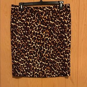 Merona Animal Print Pencil Skirt - Black and Brown